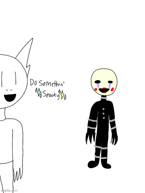 random shit i drew today | image tagged in do something spooky | made w/ Imgflip meme maker