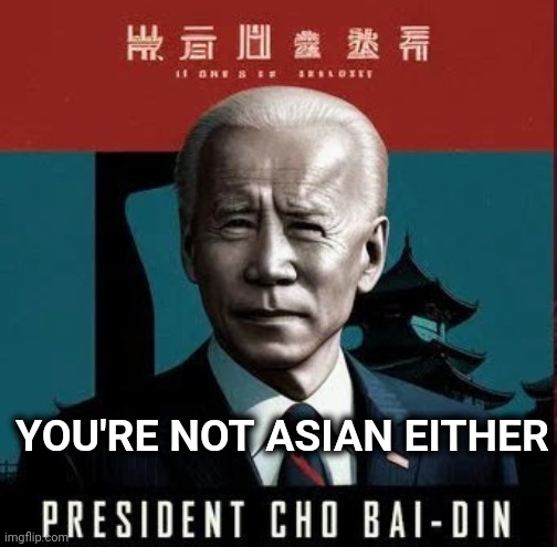 YOU'RE NOT ASIAN EITHER | made w/ Imgflip meme maker