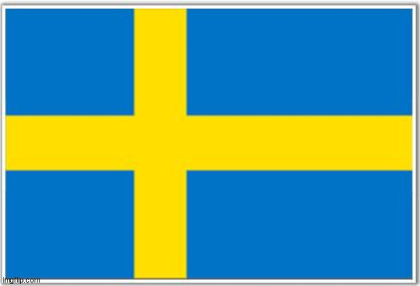 Swedish Flag | image tagged in swedish flag | made w/ Imgflip meme maker
