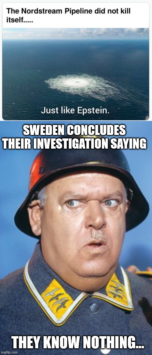 C'mon man... Everyone knows Biden did it... You have to be stupid to believe otherwise | SWEDEN CONCLUDES THEIR INVESTIGATION SAYING; THEY KNOW NOTHING... | image tagged in nordstream,did not blow itself up,biden predicted it would be stopped,us prime suspect,means and motive | made w/ Imgflip meme maker