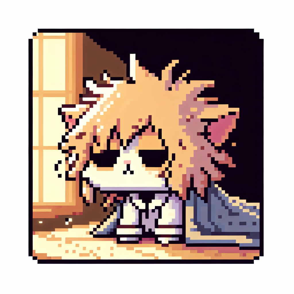 tired kitty getting up in the morning with her hair in a mess Blank Meme Template