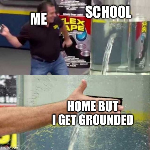 Bad Counter | ME; SCHOOL; HOME BUT I GET GROUNDED | image tagged in bad counter | made w/ Imgflip meme maker