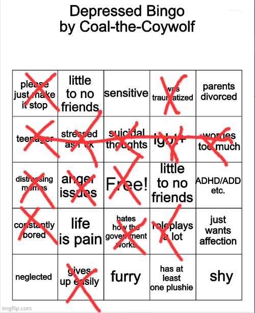 Only 1 bingo this time. That means no depression, right | image tagged in depressed bingo | made w/ Imgflip meme maker