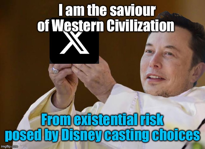 Dogecoin | I am the saviour of Western Civilization; From existential risk posed by Disney casting choices | image tagged in dogecoin | made w/ Imgflip meme maker