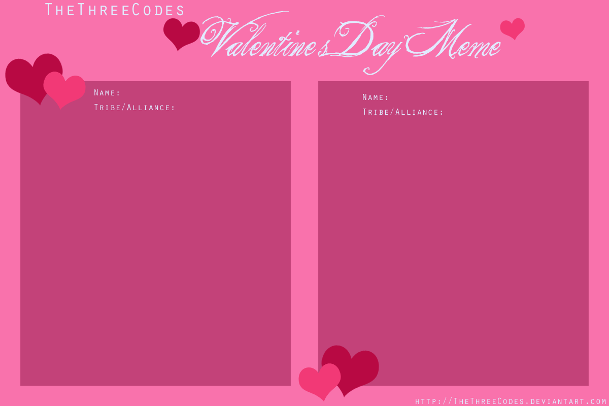 High Quality TTC Valentines Day Meme Blank Blank Meme Template
