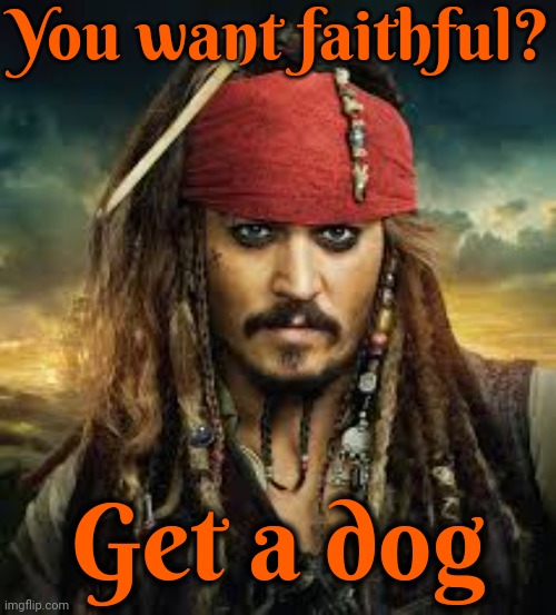 Faithfully | You want faithful? Get a dog | image tagged in faithful,faithfully,get a dog,captain jack sparrow,truth hurts,memes | made w/ Imgflip meme maker