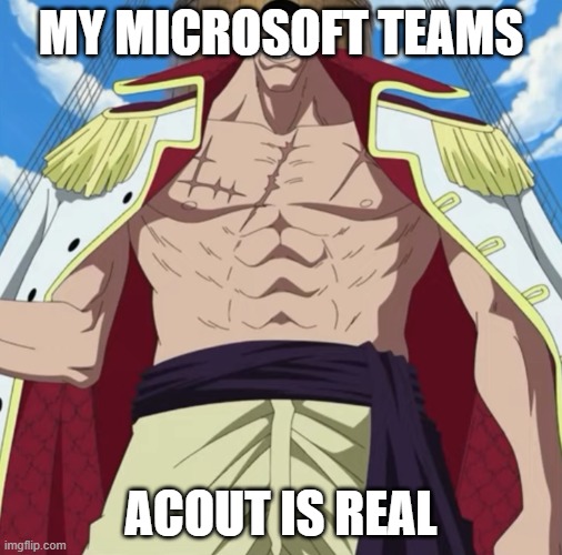 true do | MY MICROSOFT TEAMS; ACOUT IS REAL | image tagged in the one piece is real | made w/ Imgflip meme maker