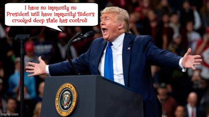Valentines Day Rant Feb 14 2024 | I have no immunity no President will have immunity! Biden's crooked deep state has control! | image tagged in crybaby,trump's valintines rant,scotus rules against trump,maga loser,poor loser | made w/ Imgflip meme maker