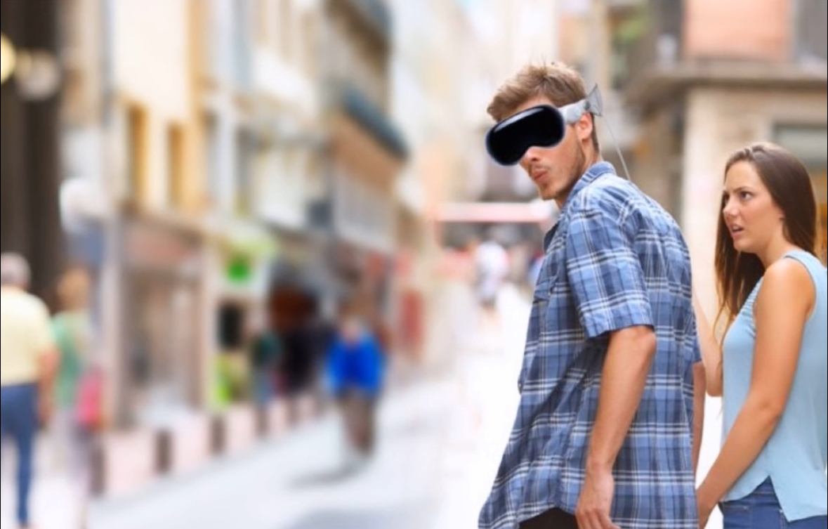 Distracted Apple Vision Boyfriend Blank Meme Template