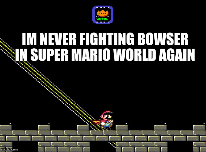 IM NEVER FIGHTING BOWSER IN SUPER MARIO WORLD AGAIN | made w/ Imgflip meme maker