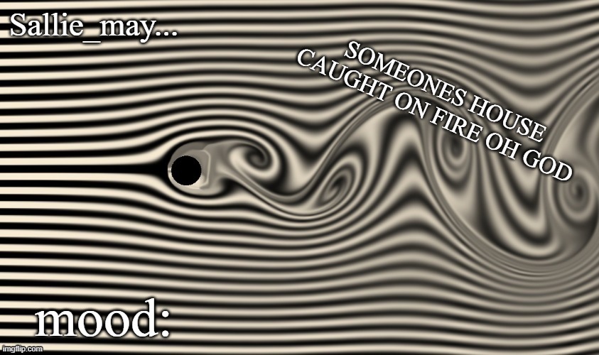 sallie may temp | SOMEONES HOUSE CAUGHT ON FIRE OH GOD | image tagged in sallie may temp | made w/ Imgflip meme maker
