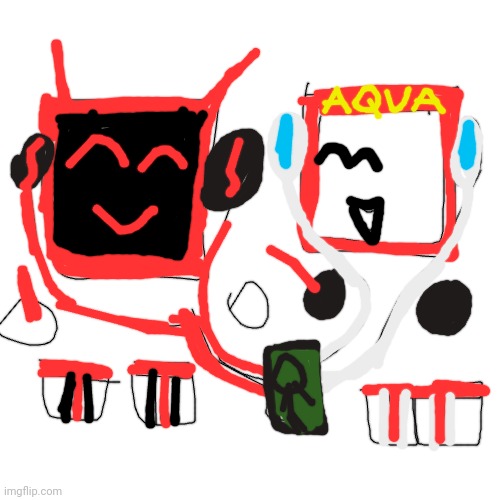 Me and Aqua listening Time is running out by Muse | image tagged in doodlebeast | made w/ Imgflip meme maker