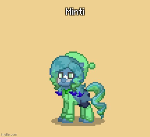 Pony Town oc (I haven't played the game in MONTHS lmao, also she was born today) | made w/ Imgflip meme maker
