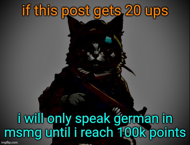 do not. | if this post gets 20 ups; i will only speak german in msmg until i reach 100k points | made w/ Imgflip meme maker