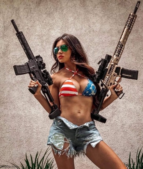 Patriotic Woman gun Rifle AR-15 flag sexy | image tagged in patriotic woman gun rifle ar-15 flag sexy | made w/ Imgflip meme maker