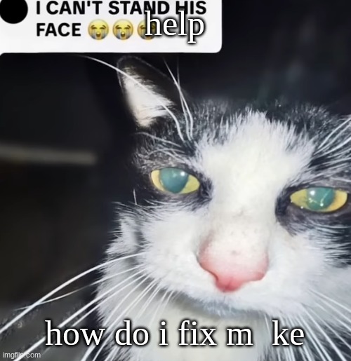 hey bro | help; how do i fix m  ke | image tagged in hey bro | made w/ Imgflip meme maker