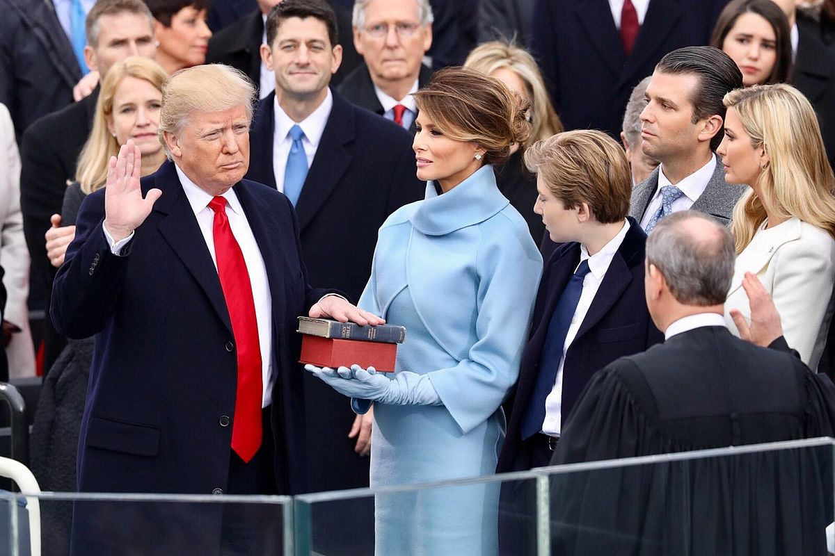 Trump hand on bible Blank Meme Template