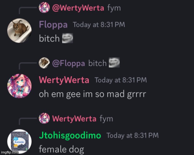 context: someone said “you get mad when you get called a bitch, why not when you say it?” | made w/ Imgflip meme maker
