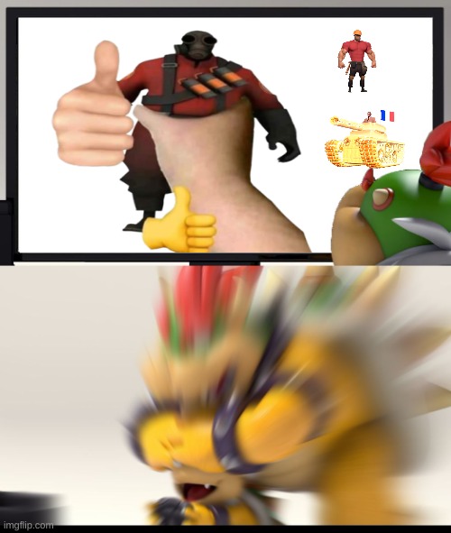 py | image tagged in bowser and bowser jr nsfw,the pyro - tf2 | made w/ Imgflip meme maker