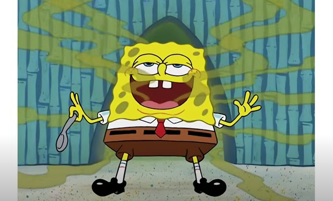 Spongebob with bad breath Blank Meme Template