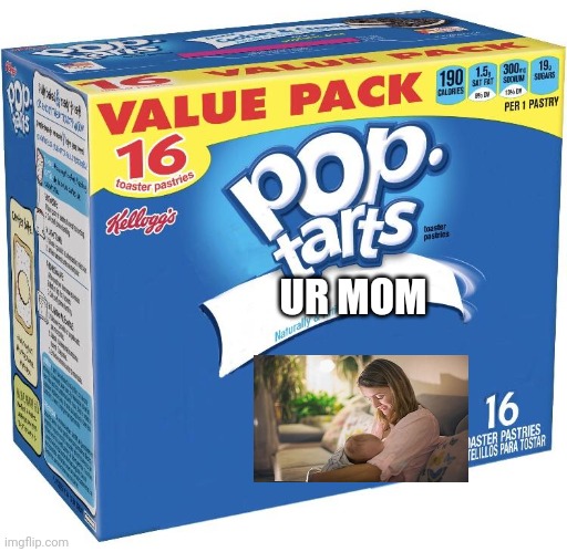 pop tarts | UR MOM | image tagged in pop tarts | made w/ Imgflip meme maker