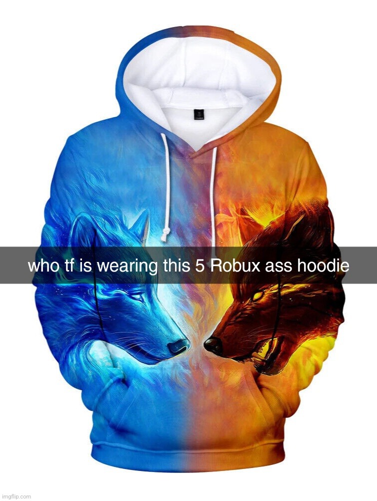 blud got that hoodie off the roblox catalog | made w/ Imgflip meme maker