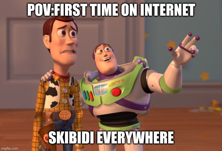 X, X Everywhere | POV:FIRST TIME ON INTERNET; SKIBIDI EVERYWHERE | image tagged in memes,x x everywhere | made w/ Imgflip meme maker