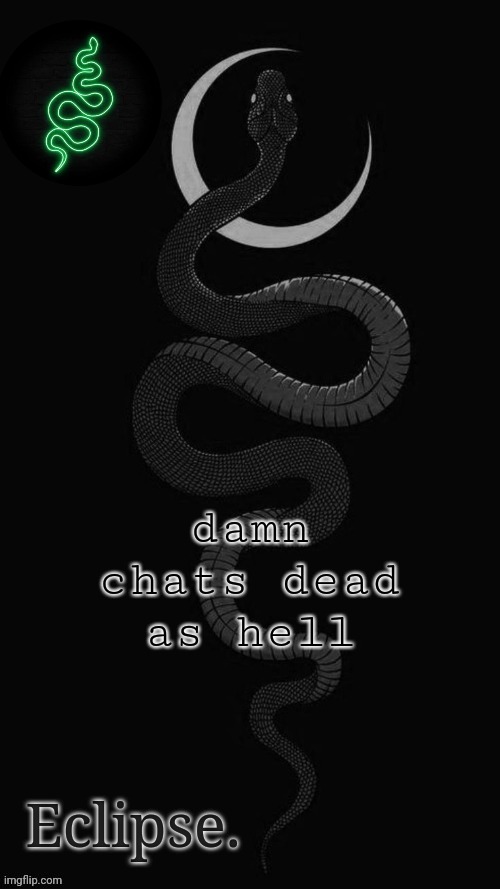 . | damn chats dead as hell | image tagged in h | made w/ Imgflip meme maker