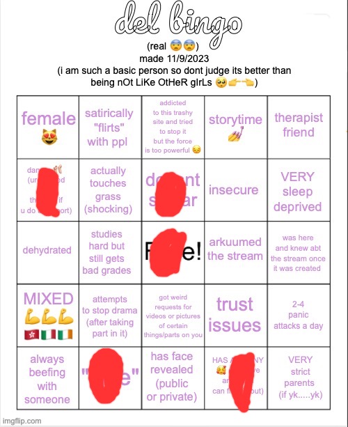 del bingo (real) | image tagged in del bingo real | made w/ Imgflip meme maker