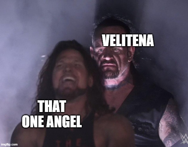 undertaker | VELITENA; THAT ONE ANGEL | image tagged in undertaker | made w/ Imgflip meme maker