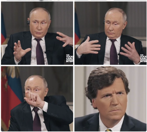 Tucker Carlson Putin Interview Blank Meme Template