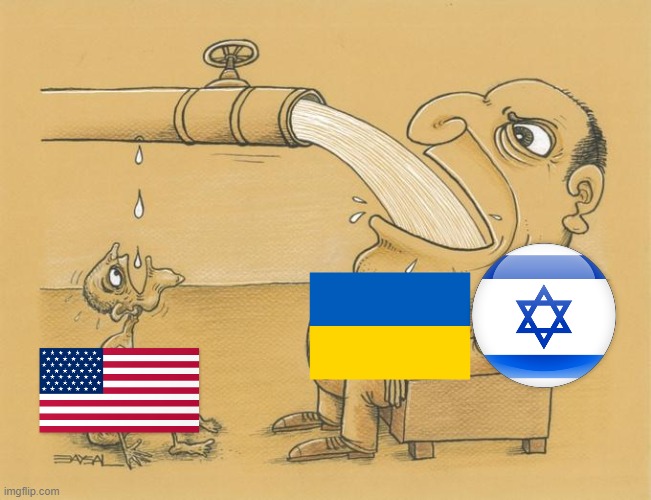 Aid For Ukraine and Israel, but none for the U.S. | image tagged in greedy pipe man,ukraine,israel,usa,government | made w/ Imgflip meme maker