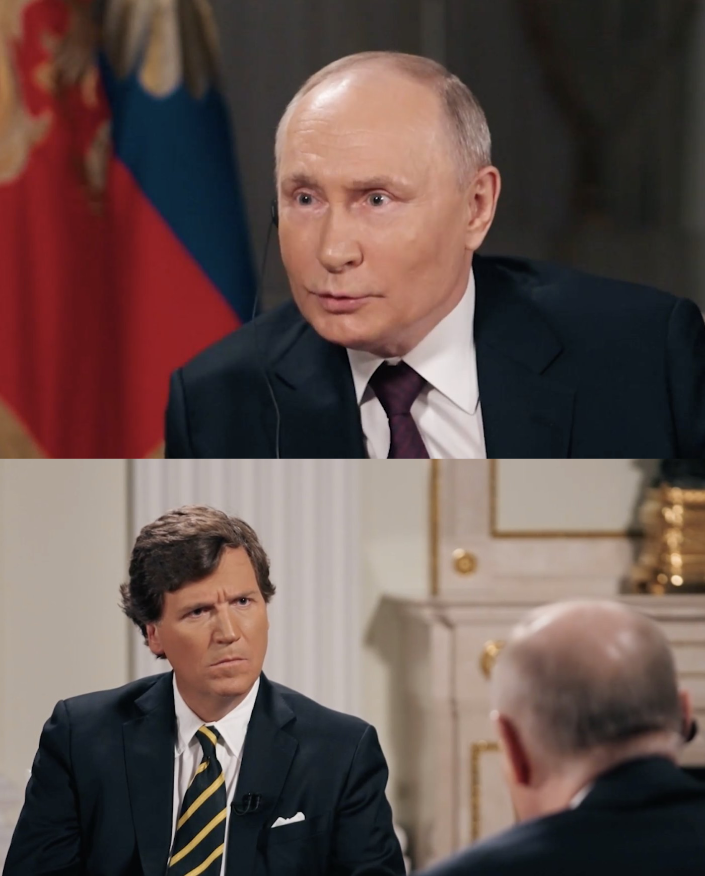 High Quality confused tucker talking to putin Blank Meme Template
