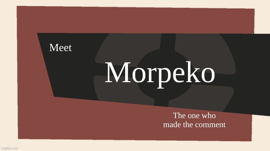 Meet the <Blank> | Morpeko; Meet; The one who made the comment | image tagged in meet the blank | made w/ Imgflip meme maker