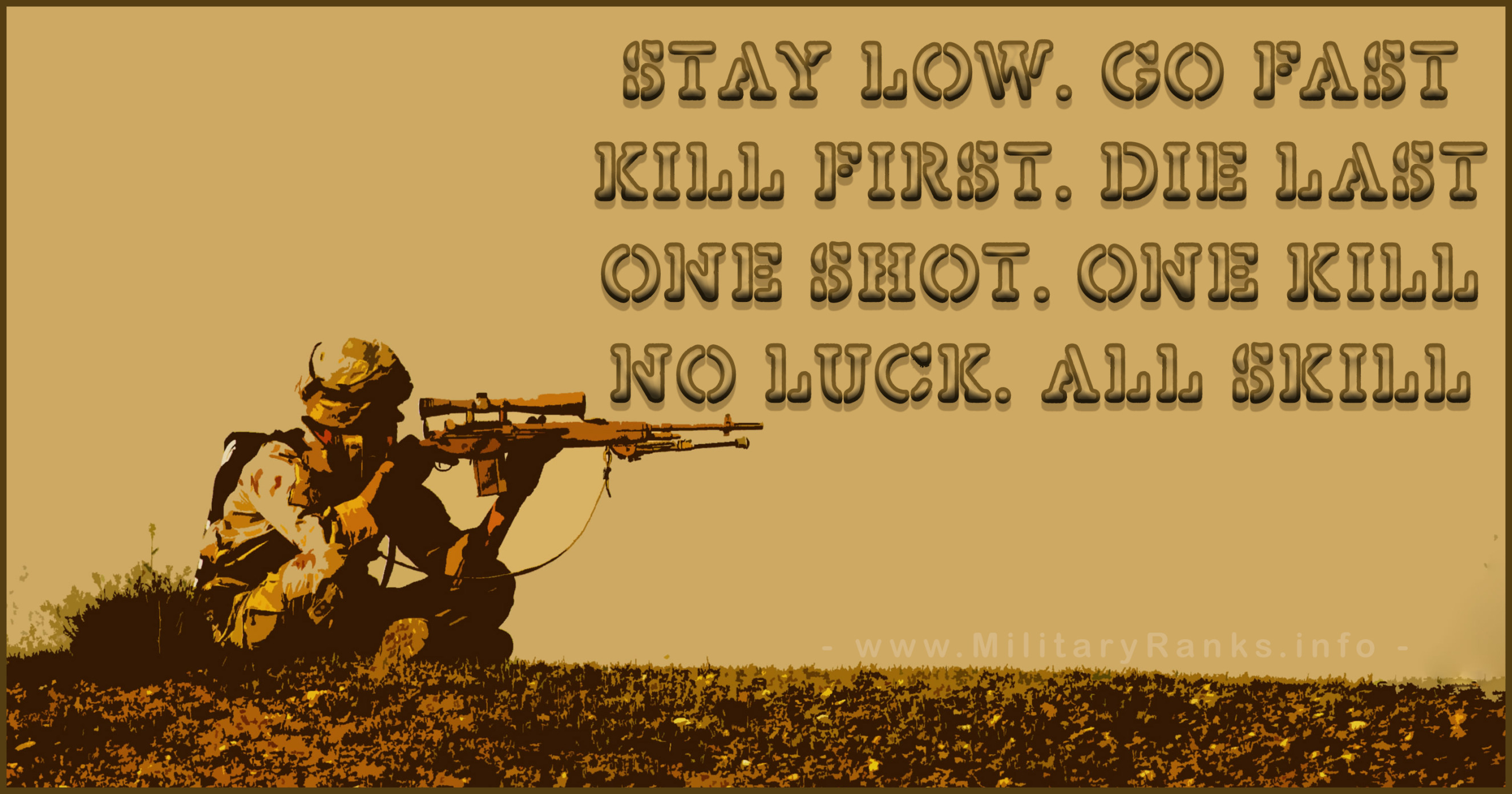 One shot, one kill military sniper philosophy JPP Blank Meme Template
