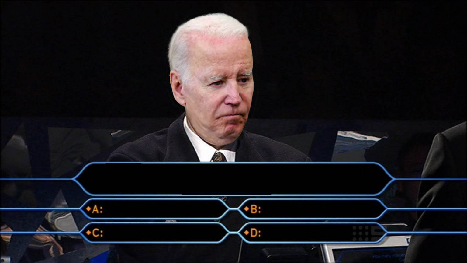 Biden who wants to be a millionaire Blank Meme Template