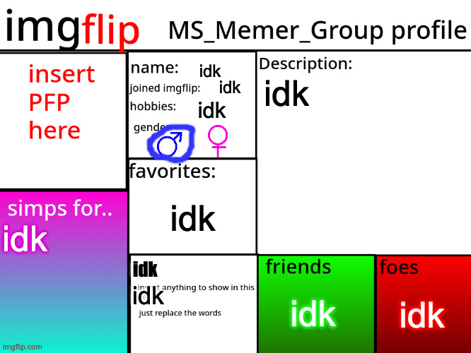 idk | idk; idk; idk; idk; idk; idk; idk; idk; idk; idk | image tagged in msmg profile,idk | made w/ Imgflip meme maker