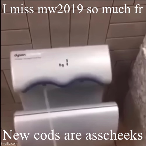 Piss | I miss mw2019 so much fr; New cods are asscheeks | image tagged in piss | made w/ Imgflip meme maker