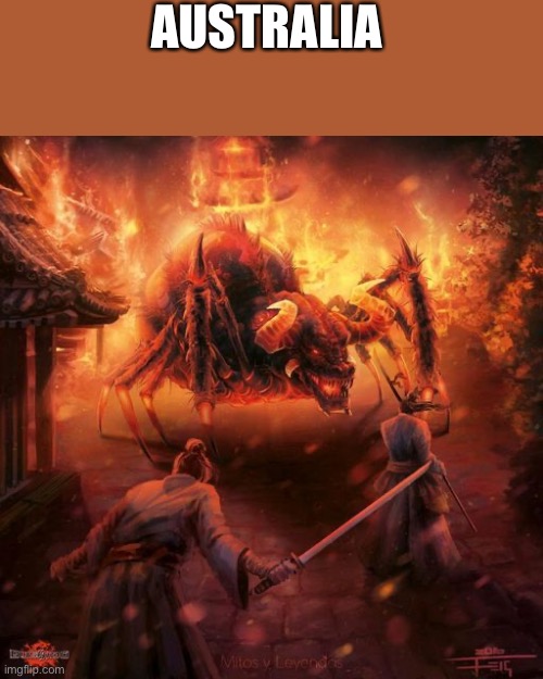 Badass spider thing | AUSTRALIA | image tagged in badass spider thing | made w/ Imgflip meme maker