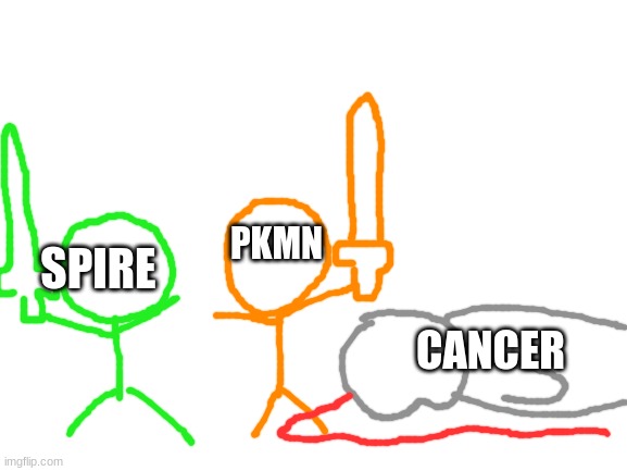 yeah I know this is dumb but it's the only way I know how to support | PKMN; SPIRE; CANCER | image tagged in blank white template | made w/ Imgflip meme maker