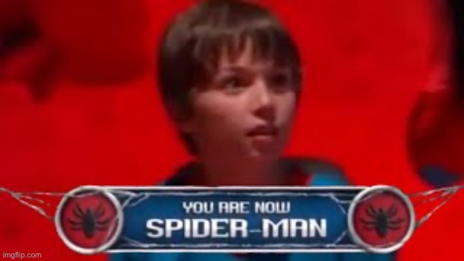 You are now spider man | image tagged in you are now spider man | made w/ Imgflip meme maker