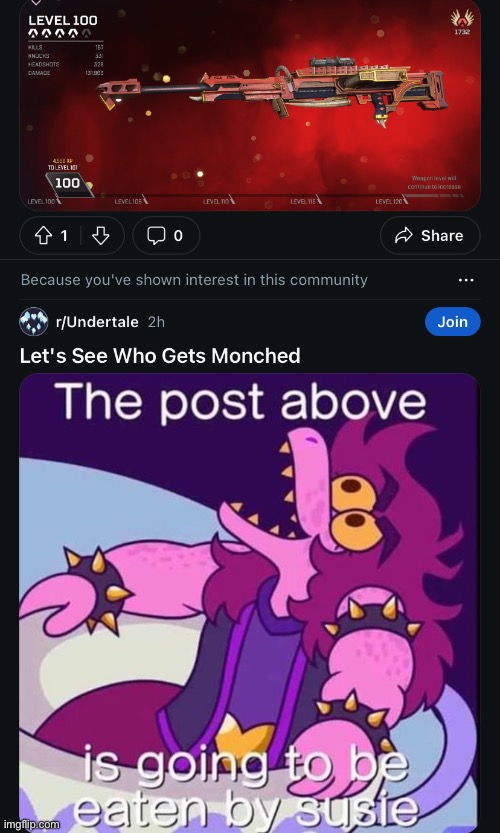 Susie commits suicide by kraber | made w/ Imgflip meme maker