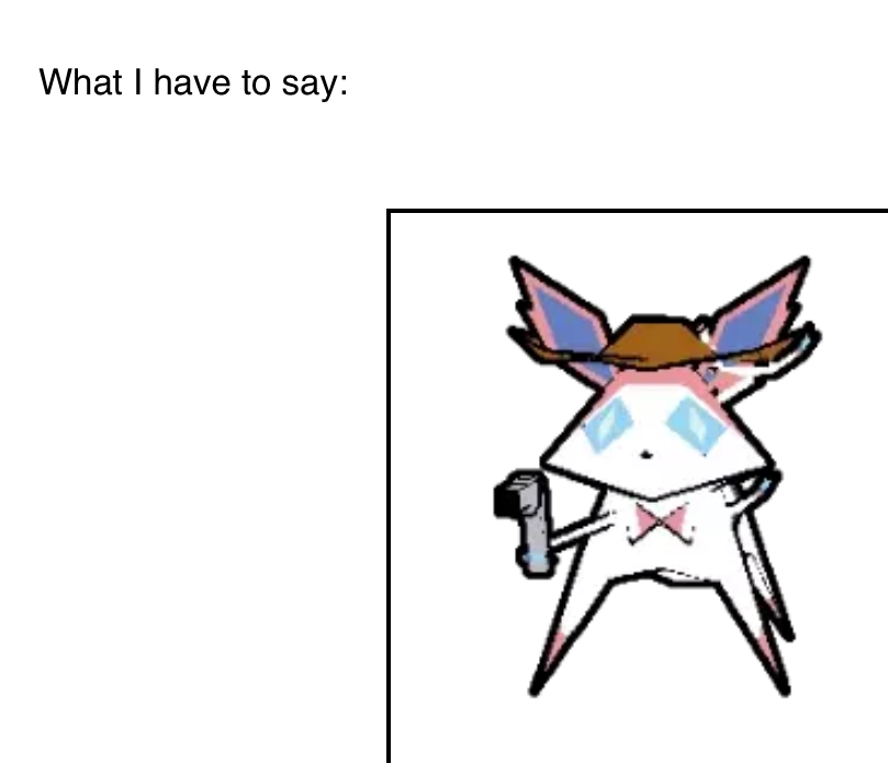 SylveonTheCowboyMon‘s announcement temp Blank Meme Template