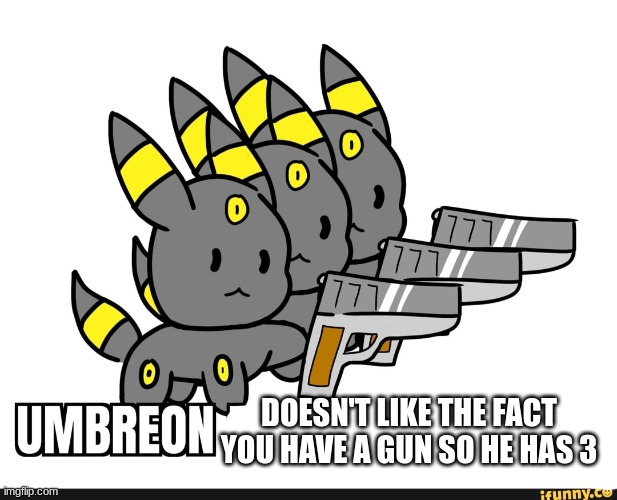 DOESN'T LIKE THE FACT YOU HAVE A GUN SO HE HAS 3 | made w/ Imgflip meme maker