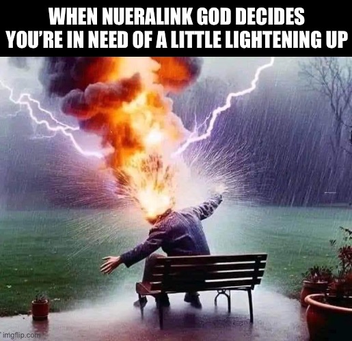 TeacH yoU aN D EaR | WHEN NUERALINK GOD DECIDES YOU’RE IN NEED OF A LITTLE LIGHTENING UP | image tagged in elon musk,words of wisdom | made w/ Imgflip meme maker