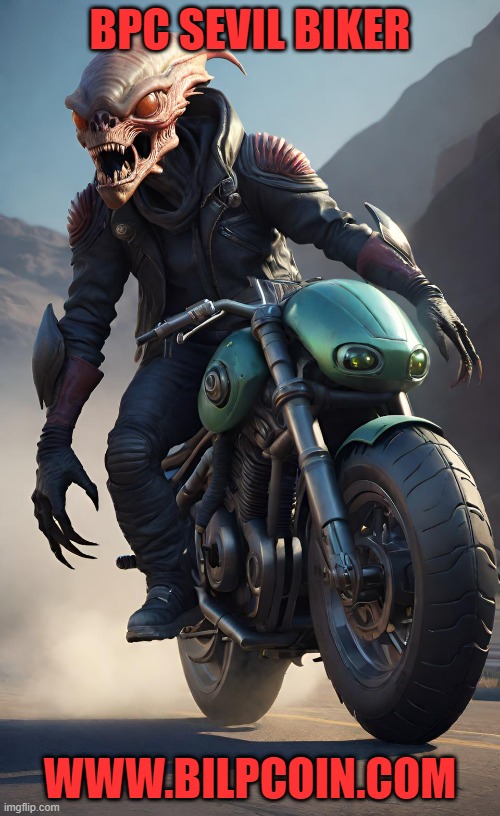 BPC SEVIL BIKER; WWW.BILPCOIN.COM | made w/ Imgflip meme maker