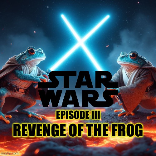 I accidentally messed up the title so I had to delete the image /: | EPISODE III; REVENGE OF THE FROG | made w/ Imgflip meme maker