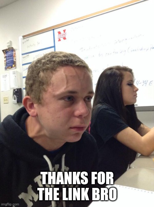 Hold fart | THANKS FOR THE LINK BRO | image tagged in hold fart | made w/ Imgflip meme maker