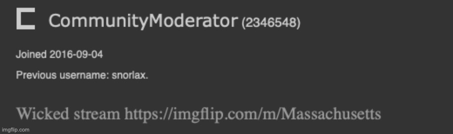 turns out my Massachusetts stream caused andrew to change his account bio thing | made w/ Imgflip meme maker