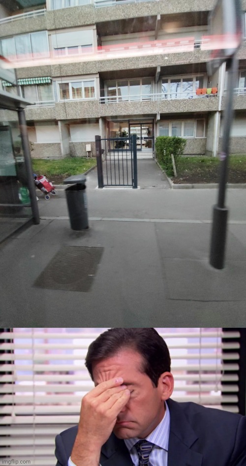 Unsecured gate | image tagged in michael scott frustrated,gate,gates,you had one job,memes,no security | made w/ Imgflip meme maker